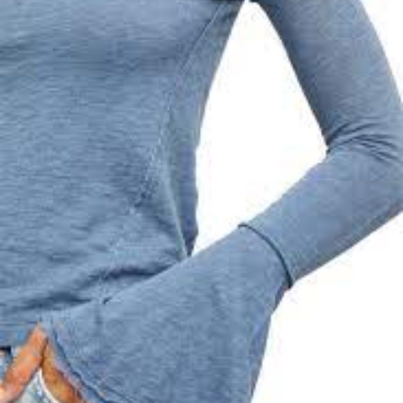 Free People Cecilia l/s tee in Sparkling Indigo - Picture 4 of 9